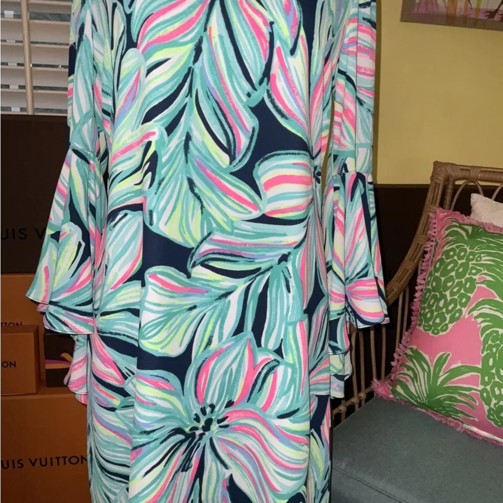 Lilly Pulitzer NWT Rosalia Dress High Tide Dancing Lady $198 Size 0 - Picture 7 of 15